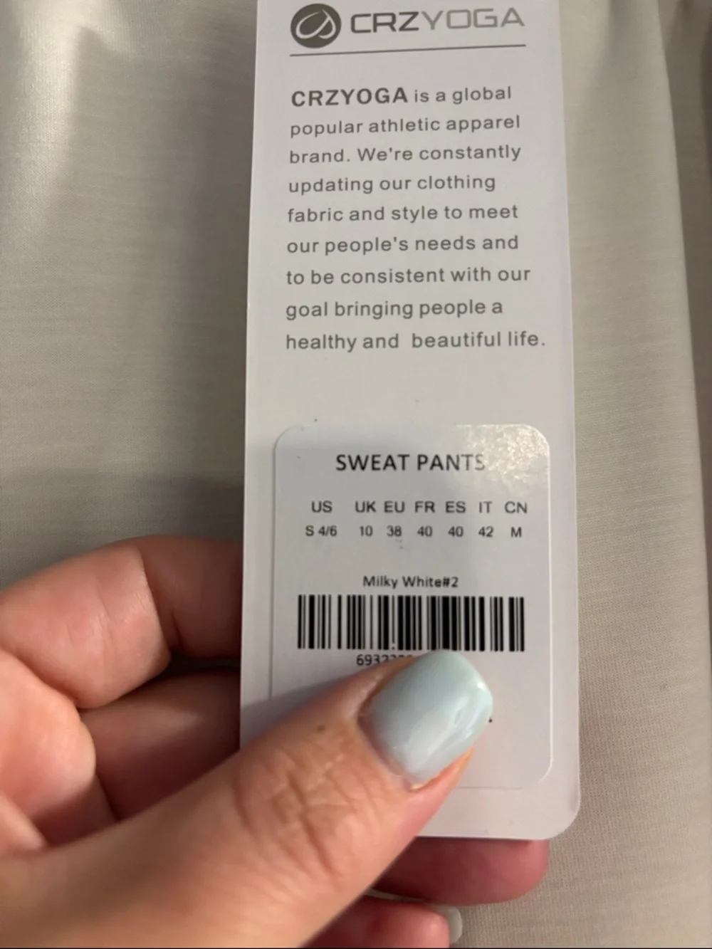 CRZ YOGA Wide-Leg Pull-On Pants in Light Cream US Small (4-6) - Picture 2 of 4